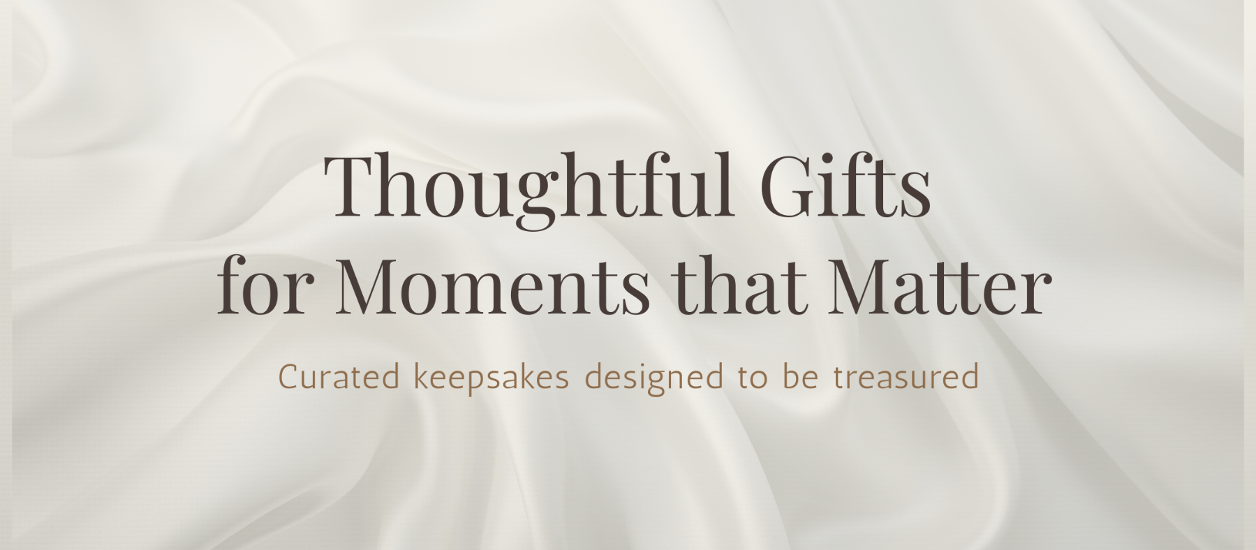 Text on a textured white background with a message about thoughtful gifts.