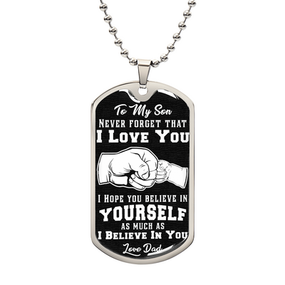 Havijo dog tag necklace with 