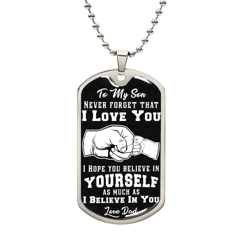 Havijo dog tag necklace with 