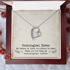 Havijo Unbiological Sister Forever Love Necklace in jewelry, featuring a delicate pendant symbolizing sisterly bond.