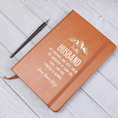 Havijo My Soulmate and Best Friend leather journal with engraved cover, ideal for writing and personal reflections.