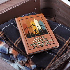Havijo Traveled to Find Me journal, a stylish accessory with a textured cover, perfect for writing and reflection.
