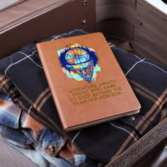 Havijo Adventure Awaits journal accessory with a nature-inspired cover and rustic design, perfect for travel and writing.