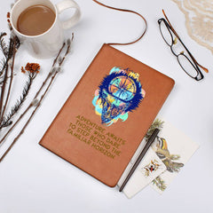 Havijo Adventure Awaits journal with a nature-inspired cover and elastic band closure, perfect for travel and daily journaling.