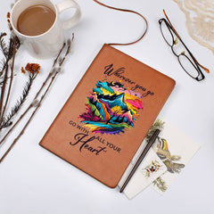 Havijo "Go With All Your Heart" journal accessory with a textured cover and inspirational design for personal reflection.