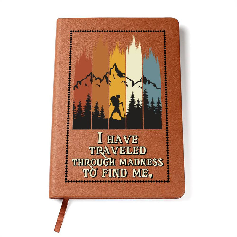 Havijo Traveled to Find Me journal, a stylish travel accessory with inspiring cover design and lined pages for personal writing.