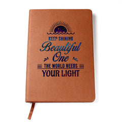 Havijo Keep Shining journal with a motivational cover design, featuring a smooth hardcover and lined pages for writing.
