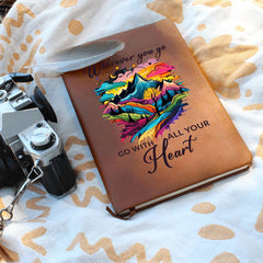 Havijo "Go With All Your Heart" journal accessory with a heartfelt cover design, ideal for personal reflections and writing.