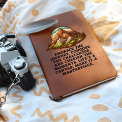 Havijo Embrace the Journey journal, a stylish accessory with a textured cover and inspirational design for personal reflection.