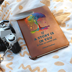 Havijo The Story Within journal, a stylish accessory with a textured cover and lined pages for writing and reflection.