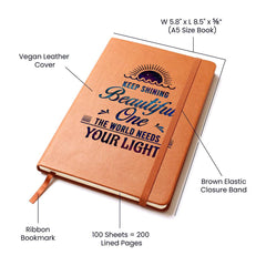 Havijo Keep Shining journal featuring a decorative cover with inspiring design, perfect for note-taking and personal reflection.