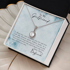 Havijo "To My Girlfriend" eternal hope necklace featuring a delicate jewelry pendant with heartfelt design.