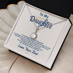 Havijo Always Be My Baby Girl Eternal Hope Necklace with heart-shaped pendant and delicate chain jewelry.