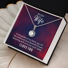 Havijo My Wife My Flower Eternal Hope Necklace featuring a delicate floral pendant on a fine chain jewelry piece.