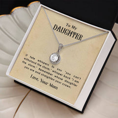 Havijo Straighten Your Crown Eternal Hope Necklace featuring a delicate chain and a pendant with inspirational design.