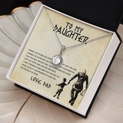 Havijo Eternal Hope Necklace featuring a delicate pendant with the phrase "Aim For The Skies" in elegant jewelry style.