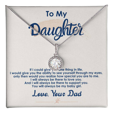 Havijo Always Be My Baby Girl eternal hope necklace with pendant, delicate jewelry piece for meaningful gift-giving