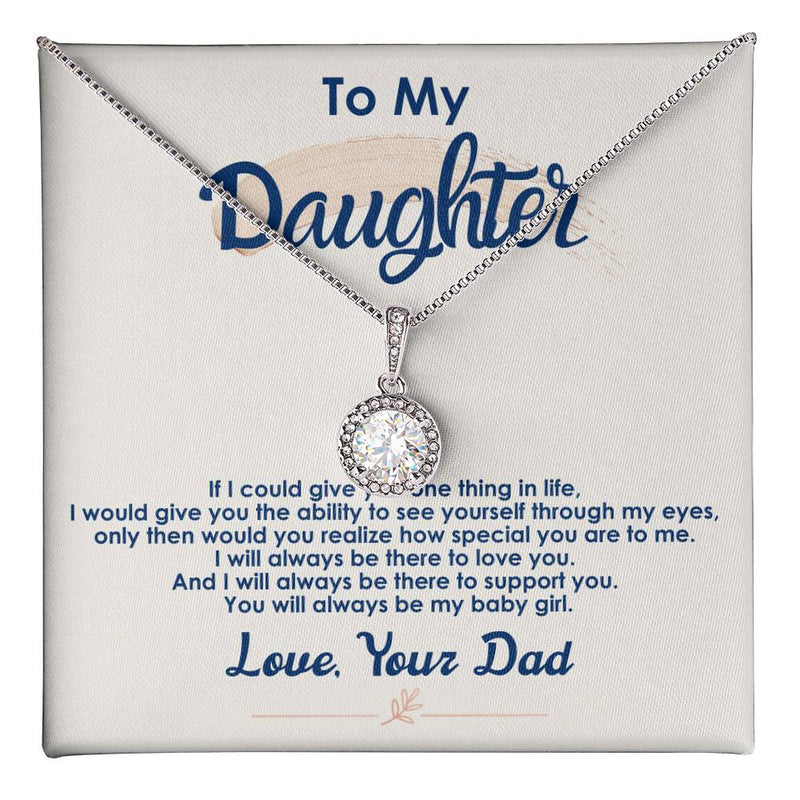 Havijo Always Be My Baby Girl eternal hope necklace with pendant, delicate jewelry piece for meaningful gift-giving