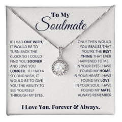 Havijo To My Soulmate Eternal Hope Necklace showcasing a delicate jewelry piece with heartfelt design and elegant chain.