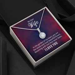 Havijo My Wife My Flower Eternal Hope Necklace featuring a delicate floral pendant on a fine chain.