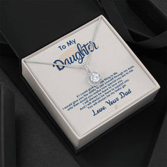 Havijo Always Be My Baby Girl Eternal Hope Necklace featuring a delicate pendant on a silver chain.