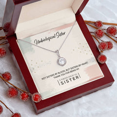Havijo Unbiological Sister Eternal Hope Necklace featuring a delicate pendant with symbolic design on a fine chain.