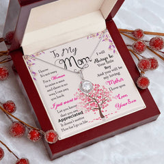 Silver Eternal Hope Necklace from Havijo featuring a delicate pendant with the inscription "Always Be Your Little Boy" jewelry piece.