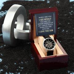 Havijo I See Myself In You openwork jewelry watch with intricate design and metal band, showcasing elegant craftsmanship.