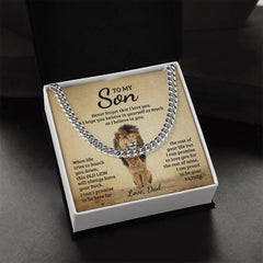 Havijo Never Forget Cuban Link Chain jewelry with polished gold-tone finish, close-up of interlocking links on a plain background