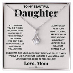 Havijo Alluring Beauty Necklace with engraved "My Daughter My Everything" pendant, elegant jewelry piece for special occasions