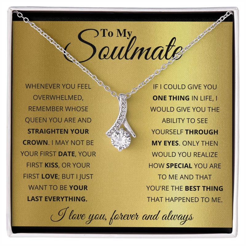 Havijo To My Soulmate Alluring Beauty Necklace featuring a delicate chain and elegant pendant, perfect for meaningful jewelry.