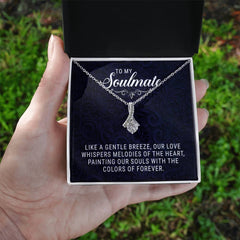 Havijo To My Soulmate Alluring Beauty Necklace featuring a delicate chain and heart-shaped pendant, elegant jewelry for special occasions.
