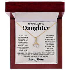 Havijo jewelry necklace with "My Daughter My Everything" pendant, elegant design, perfect for heartfelt gift or personal wear.