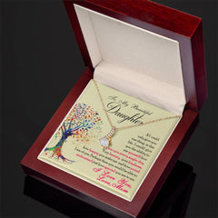 Havijo "To My Beautiful Daughter" allure jewelry necklace featuring elegant design and heartfelt message, perfect for special occasions.