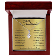 Havijo To My Soulmate Alluring Beauty Necklace featuring a delicate chain and elegant pendant, perfect for romantic jewelry collection.
