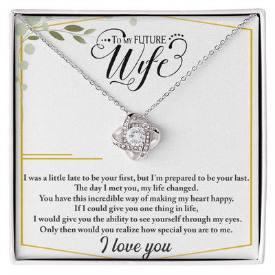 Havijo Love Knot Necklace featuring a delicate jewelry design symbolizing love and connection, displayed on a neutral background.