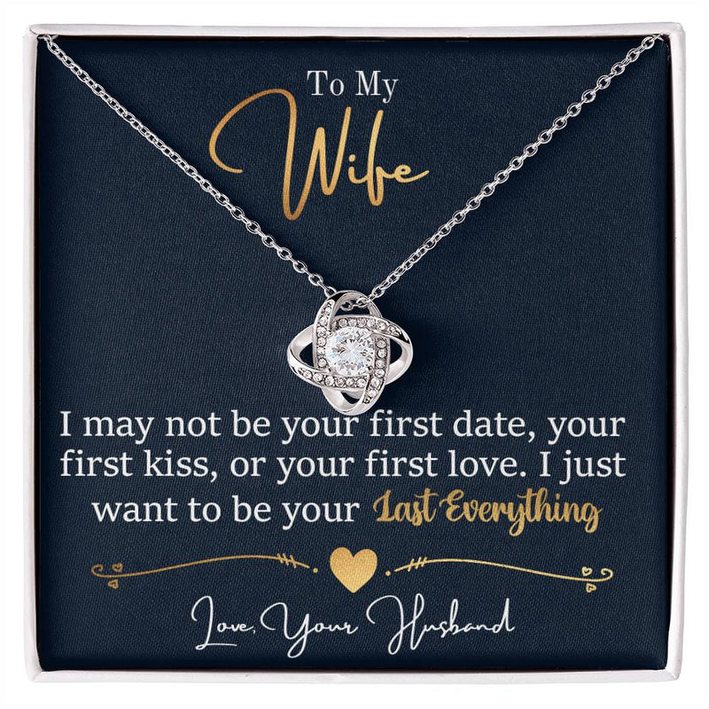 Havijo Love Knot Necklace with intricate design, featuring a elegant jewelry piece symbolizing eternal love and connection.