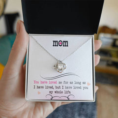 Havijo Love Knot Necklace featuring a delicate intertwined heart-shaped pendant in jewelry style.
