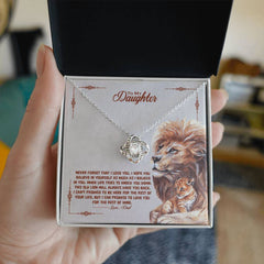 Havijo Never Forget Love Knot Necklace in jewelry, featuring a delicate intertwined knot design on a fine chain.