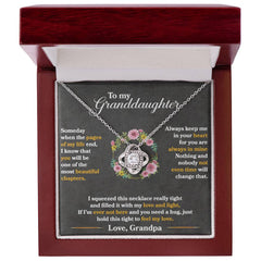Havijo Keep Me In Your Heart Love Knot Necklace featuring a delicate intertwined heart-shaped pendant in jewelry style.