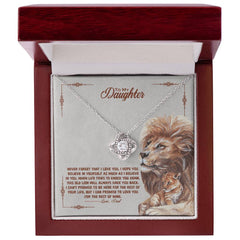 Havijo Love Knot Necklace, elegant jewelry with intertwined silver design, showcasing a symbolic love knot pendant.