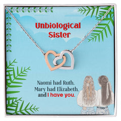 Havijo Best Friends interlocking hearts necklace in jewelry, featuring two connected heart pendants symbolizing friendship.