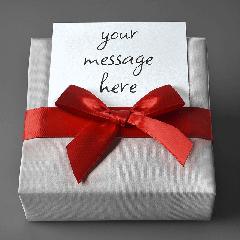 ShineOn Fulfillment gift wrap with personalized message, featuring elegant paper design for special occasions