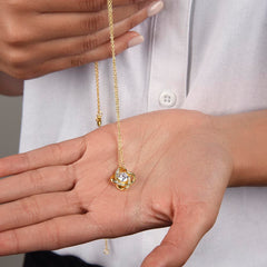 Havijo Love Knot necklace featuring a delicate silver chain and intertwined knot pendant for elegant jewelry styling.