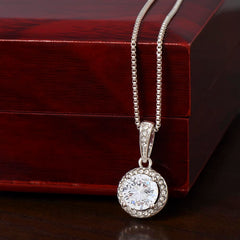 Havijo Eternal Hope Necklace featuring a delicate silver chain and a pendant with an intricate hope-themed design.