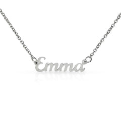 Havijo classic style name necklace with elegant chain and personalized name pendant, jewelry accessory on a neutral background.
