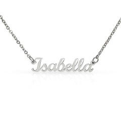 Havijo classic style name necklace with personalized pendant, elegant jewelry piece on a delicate chain.
