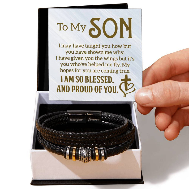 Havijo men's leather bracelet with engraved 