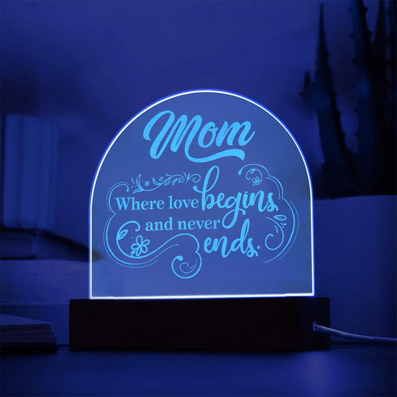 Havimo Mom's Love dome plaque jewelry featuring a detailed design, perfect for sentimental keepsakes and heartfelt gifts.