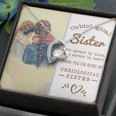 Havijo Best Friends Forever Love Necklace with intertwined heart pendants in silver, shown on a white background.